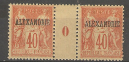 Alexandrie / Egypte - 1 Millésimes 40c Sage Surchargé (1900.) N°11 - Neufs