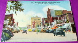 Tejon Street Colorado Springs CO 1940s Autos Voitures Cars - Colorado Springs