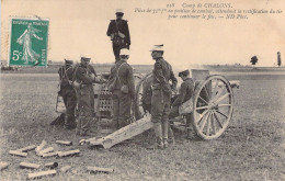 CASERNES - Camp De Chalons - Piéce De 75 En Position De Combat Attendant La Rectification Tir - Carte Postale Ancienne - Barracks