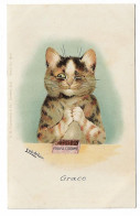 Postcard, Cats, Louis Wain, Signed, Mouse Creams, Grace, Early 1900s. - Wain, Louis