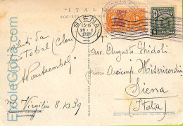 Ad6311 - PANAMA  - Postal History -  POSTCARD  To  ITALY  1939 - Medicine CANCER - Panama