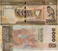 SRI LANKA        5000 Rupees       P-128[g]       12.8.2020      UNC - Sri Lanka