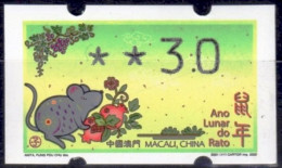 2020 China Macau ATM Stamps Ratte Maus Rat / Klussendorf Automatenmarken Automatici Etiquetas Distributeur - Distributeurs