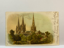 LICHFIELD CATHEDRAL, 1904 Used, Undivided Back Postcard Raphael Tuck & Sons - Autres & Non Classés