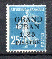 Col33 Colonie Grand Liban N° 6 Neuf X MH Cote : 7,50€ - Unused Stamps
