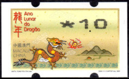 2024 China Macau ATM Stamps Drachen Dragon / MNH / Nagler Automatenmarken Kiosk Distributeurs Etiquetas Automatici - Automatenmarken