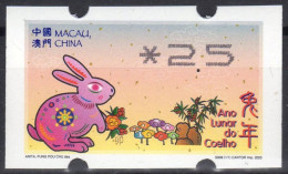 2023 China Macau ATM Stamps Hase Rabbit / MNH / Newvision Automatenmarken Automatici Etiquetas Automatici - Distributeurs