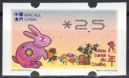 2023 China Macau ATM Stamps Hase Rabbit / MNH / Newvision Automatenmarken Automatici Etiquetas Automatici - Distribuidores