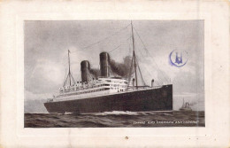 TRANSPORTS - Paquebots - Cunard R.M.S " Carmania " And " Caronia " - Carte Postale Ancienne - Piroscafi