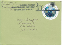 USA Cover Sent To Denmark 15-4-2013 USA Global Forever Global Circular Stamp - Brieven En Documenten