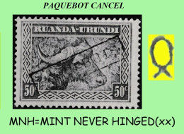 1931 ** RUANDA-URUNDI RU/MNH 096 PAQUEBOT ( PLURAL) ETHNIC ( X 1 Stamp ) NO GUM & WITH FRAME - Neufs