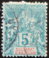 R2141/1 - 1892/1899 - COLONIES FRANÇAISES - ANJOUAN - N°4 (petit Pelurage) CàD De MADAGASCAR - Usati