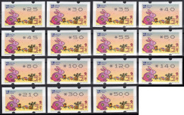 2023 China Macau ATM Stamps Hase Rabbit / Satz 15 Werte ** Newvision Automatenmarken Automatici Etiquetas Automatici - Automaten
