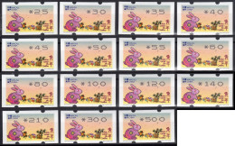 2023 China Macau ATM Stamps Hase Rabbit / Satz 15 Werte ** Newvision Automatenmarken Automatici Etiquetas Automatici - Distributors