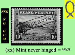 1931 ** RUANDA-URUNDI RU/MNH RU 092 PAQUEBOT ( PLURAL) VLOORS 2 [A] ( X 1 Stamp ) NO GUM & WITH A FRAME - Unused Stamps