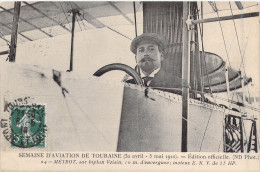 TRANSPORTS - Aviation - Semaine D'Aviation De Touraine - Métrot Sur Biplan Voisin - Carte Postale Ancienne - Aviatori