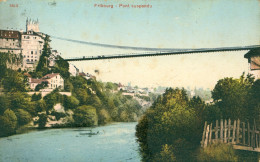 Fribourg Canton FR Suisse Schweiz Vue Générale Pont Suspendu CPA  Ed Photoglob - Fribourg