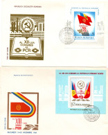 Romania 1979 1984, FDC, Romanian Communist Party Congress - Brieven En Documenten