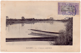 DAHOMEY 1924: Michel-N° 42 Sur CPI "DAHOMEY. - 14. - L'Ouémé à ADJOHON" Avec Cachet COTONOU 12 AOUT 24 - Covers & Documents