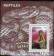 TANZANIE , Reptile, Reptiles, Serpents, Serpent Yvert BF 217 Neuf Sans Charniere. MNH ** - Serpents