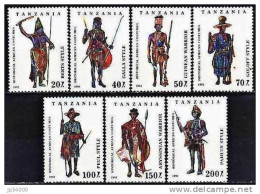 TANZANIE Costumes, Costume, Costumes Africains. Yvert N°1449/55 ** Neuf Sans Charniere. MNH ** - Disfraces