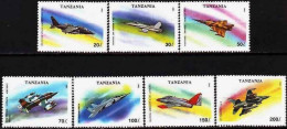 TANZANIE Avions, Avion, Military Aircrafts Yvert N°1456/62 ** Neuf Sans Charniere. MNH ** - Airplanes