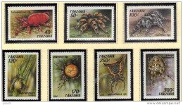 TANZANIE Insectes; Insecte, Insectos, Araignée Yvert N°1585/91 ** Neuf Sans Charniere. MNH ** - Ragni