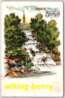 Berlin Kreuzberg - Wasserfall Im Victoria Park 2   Litho - Kreuzberg