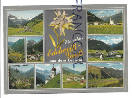 Carte Mosaïque. "Ein Echter Edelweiss-Gruss Aus Dem Lechtal". Vraie Edelweiss. - Lechtal