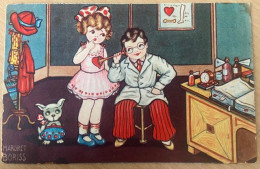 KARIKATUR ,MARGRET BORRIS ,CHILDREN ,DOCTOR , , ,POSTCARD - Boriss, Margret