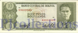 BOLIVIA 10 BOLIVANOS 1962 PICK 154a UNC - Bolivie