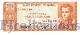 BOLIVIA 50 BOLIVANOS 1962 PICK 162a UNC - Bolivien