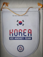 Official Pennant Of The South Korea Ice Hockey Federation. - Autres & Non Classés