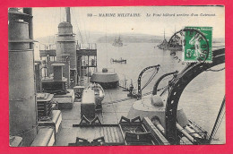 Cpa Marine Militaire, Le Pont Bâbord Arrière D'un Cuirassé, Belle Carte, Voyagée En 1912, Voir Scannes - Material