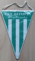 GKS Olimpia Grudziadz Poland Football Club Soccer Fussball Calcio Futbol Futebol PENNANT, SPORTS FLAG ZS 4/17 - Bekleidung, Souvenirs Und Sonstige