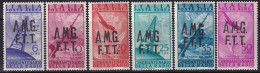 Trieste Zone A 1947 Sc C7-12 Sa A7-12 Air Post Set MNH** - Luchtpost