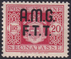 Trieste Zone A 1947 Sc J5 Sa S4 Postage Due MLH* Disturbed Gum - Impuestos