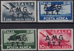 Trieste Zone A 1947 Sc C1-4 Sa A1-4 Air Post Partial Set MLH* Disturbed Gum - Posta Aerea