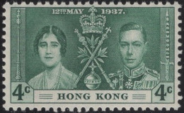 Hong Kong 1937 MNH Sc 151 4c KGVI Coronation - Neufs