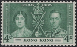 Hong Kong 1937 MH Sc 151 4c KGVI Coronation Variety - Ongebruikt