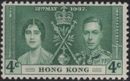 Hong Kong 1937 MH Sc 151 4c KGVI Coronation Variety - Neufs