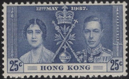 Hong Kong 1937 MH Sc 153 25c KGVI Coronation - Ongebruikt