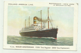 T.S.S. NIEUW AMSTERDAM  - HOLLAND AMERICA LINE - NV FP - Dampfer