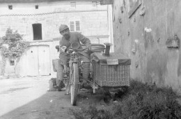 Photo Grande Guerre Format 13/18 Tirage Contemporain Argentique ,moto De Transmission,modèle Triumph - Guerra, Militari