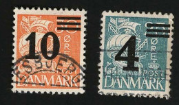 1934 Sailships Michel DK 215 - 216 Stamp Number DK 244 - 245 Yvert Et Tellier DK 227 - 228 - Usati