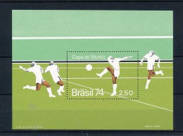 Brazil, 1974, Soccer World Cup Germany 1974, Football, MNH, Michel Block 34 - Blocks & Sheetlets