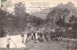 MILITARIA - Chasseurs Alpins En Manoeuvre - Bivouac à Chateau Queyras - Carte Postale Ancienne - Manöver