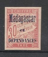 MADAGASCAR - 1896 - Taxe TT N°Yv. 4 - Type Duval 30c Rouge - Neuf Luxe ** / MNH / Postfrisch - Timbres-taxe