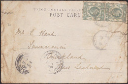HONG KONG - NEW ZEALAND 1904 POSTCARD CHINESE FARMER (B) - Lettres & Documents