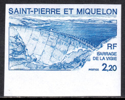St. Pierre And Miquelon - Scott #450 - MNH - Imperf Color Trial - SCV $9.50 - Geschnittene, Druckproben Und Abarten